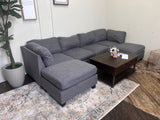 FREE DELIVERY! 🚚 - Gray Modular Rearrangeable U Sectional Couch with Ottomans