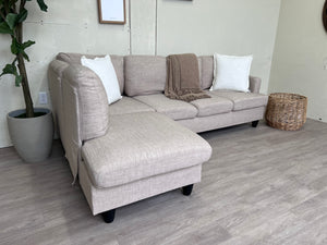 FREE DELIVERY! 🚚 - Beige Modern Sectional Couch with Chaise