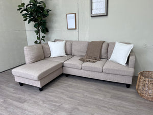 FREE DELIVERY! 🚚 - Beige Modern Sectional Couch with Chaise