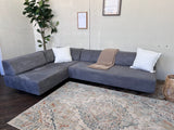 FREE DELIVERY! 🚚 - Blueish Gray Modern Microfiber Reversible Rearrangeable Sectional Couch with Chaise