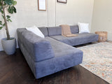 FREE DELIVERY! 🚚 - Blueish Gray Modern Microfiber Reversible Rearrangeable Sectional Couch with Chaise