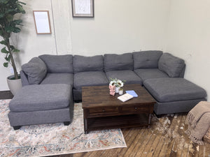 FREE DELIVERY! 🚚 - Gray Modular Rearrangeable U Sectional Couch with Ottomans