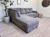 FREE DELIVERY! 🚚 - Slate Gray Modern Microfiber Sectional Couch with Chaise