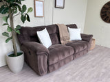 FREE DELIVERY! 🚚 - Oversized Tufted Brown Electric Recliner Loveseat Couch