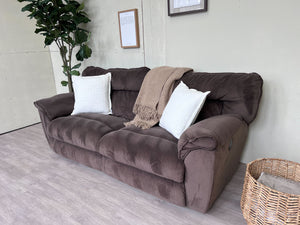 FREE DELIVERY! 🚚 - Oversized Tufted Brown Electric Recliner Loveseat Couch