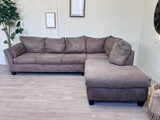 FREE DELIVERY! 🚚 - Klaussner Brown Microfiber Modern Sectional Couch with Chaise