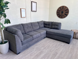 FREE DELIVERY! 🚚 - Ashley’s Furniture Gray Modern Tufted Sectional Couch with Chaise